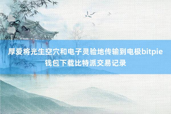 厚爱将光生空穴和电子灵验地传输到电极bitpie钱包下载比特派交易记录