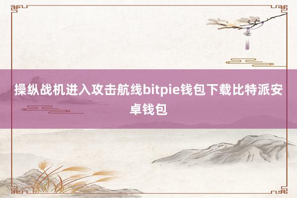 操纵战机进入攻击航线bitpie钱包下载比特派安卓钱包