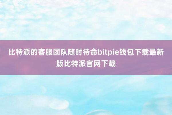 比特派的客服团队随时待命bitpie钱包下载最新版比特派官网下载