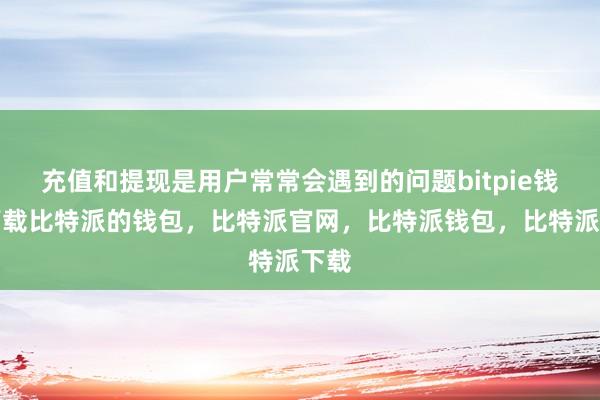 充值和提现是用户常常会遇到的问题bitpie钱包下载比特派的钱包，比特派官网，比特派钱包，比特派下载