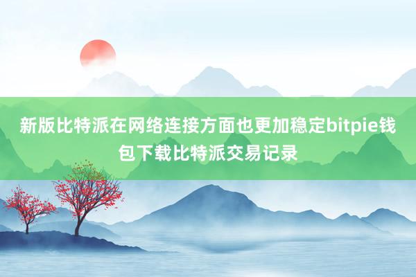 新版比特派在网络连接方面也更加稳定bitpie钱包下载比特派交易记录