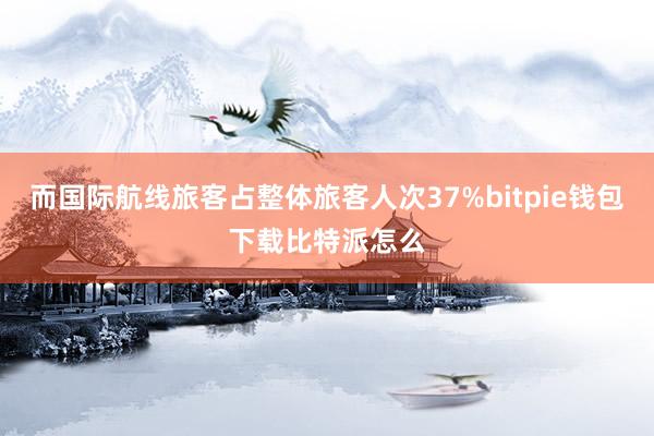 而国际航线旅客占整体旅客人次37%bitpie钱包下载比特派怎么