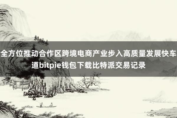 全方位推动合作区跨境电商产业步入高质量发展快车道bitpie钱包下载比特派交易记录