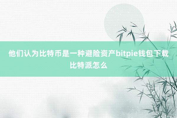 他们认为比特币是一种避险资产bitpie钱包下载比特派怎么