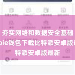 夯实网络和数据安全基础bitpie钱包下载比特派安卓版最新