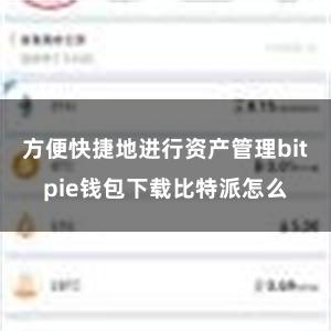 方便快捷地进行资产管理bitpie钱包下载比特派怎么